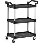 Royal Catering Сервизна количка - 3 рафта - 63 x 40 см - 90 кг - черна RC-PSTB3800 (RC-PSTB3800)