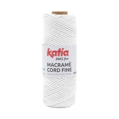 MACRAME CORD FINE 2,5mm Katia Farby MACRAME CORD FINE: 200 biela