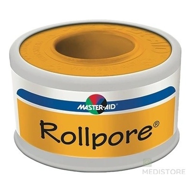 Rollpore CIEVKOVÁ NÁPLASŤ jemná fixačná z netkanej textílie 2,5 cm x 5 m 1 ks