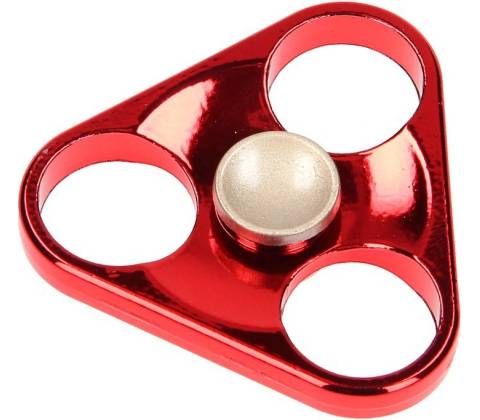 Fidget spinner kovový červený