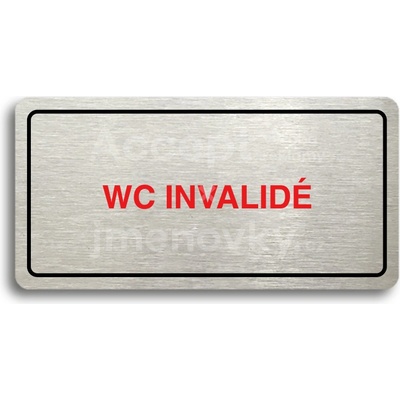 ACCEPT Piktogram WC INVALIDÉ - stříbrná tabulka - barevný tisk