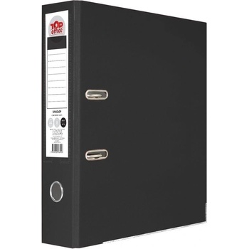 Top Office Класьор, 8 cm, PP, с метален кант, черен (1070120340)