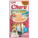 Churu cat snack losos & hřebenatka 4 x 14 g