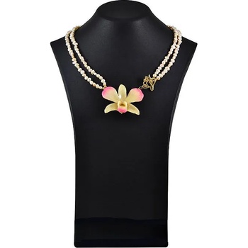 Image 1 of Dannyra Колие с истински цвят на орхидея и мъниста Tenderness Dannyra Jewels