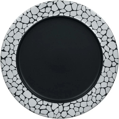 RAK Porcelain Cobbles talíř mělký s hranou pr. 32 cm, stříbrný