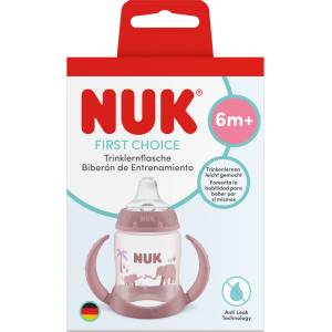 Nuk FIRST CHOICE ШИШЕ СОК Temperature Control, 150мл, 6м+, Слон, розова (10215437)