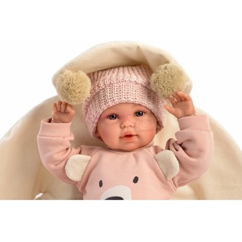 Llorens 63644 NEW BORN realistická miminko se zvuky a měkkým látkovým tělem 36 cm