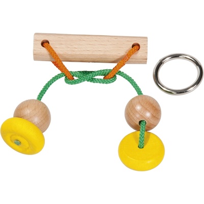 Fridolin Логически дървен 3D пъзел Fridolin - Освободи пръстена (F17153)