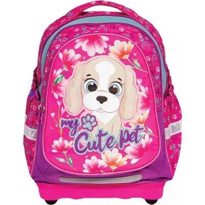 YOLLO Ученическа раница S-COOL анатомична, YoLLo Cute Pet, с твърдо дъно, 15 л
