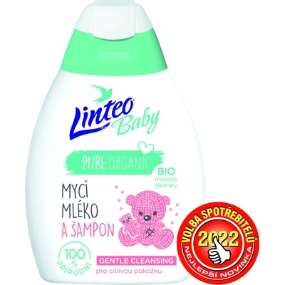 Linteo Baby detské umývacie mlieko a šampón 250 ml