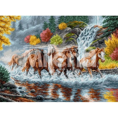 Milena Style Мустанги - гоблен със схема конци Ariadna 1: 4