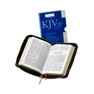 KJV Pocket Reference Bible, Black French Morocco Leather with Zip Fastener, Red-letter Text, KJ243: XRZ Black French Morocco Leather, with Zip Fastener | Baker Publishing Group (2004)