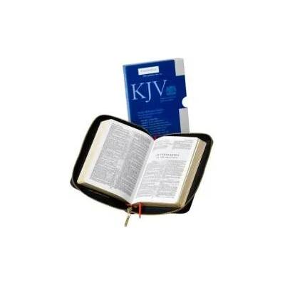 KJV Pocket Reference Bible, Black French Morocco Leather with Zip Fastener, Red-letter Text, KJ243: XRZ Black French Morocco Leather, with Zip Fastener | Baker Publishing Group