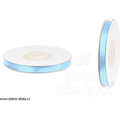 Světle modré saténové stuhy - 25 m / 0,6 cm – Zbozi.Blesk.cz