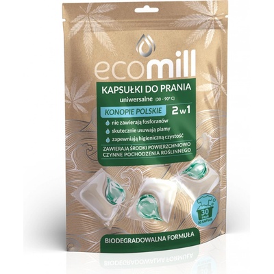 Ecomill Konopa siata univerzálne kapsule na pranie 30 ks
