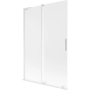 Mexen Velar L вана параван с 2 плъзгащи се крила 120 x 150 см, матиран, бял - 896-120-003-31-20 (896-120-003-31-20)