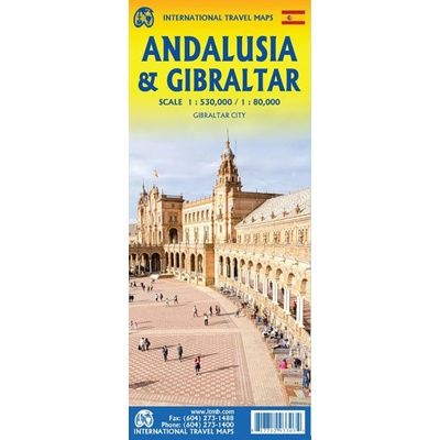 mapa Andalusie 1:530 t. / Gibraltar 1:80 t. voděodolná