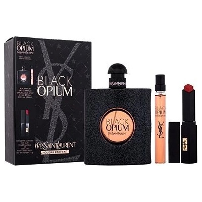 Yves Saint Laurent Black Opium Woman EDP 90 ml + EDP 10 ml + rúž 2 g darčeková sada