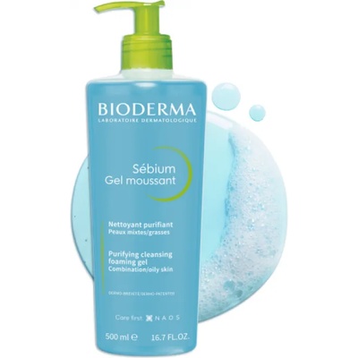 BIODERMA Sebium Purifying Foaming Gel Combination Skin Почистващи продукти за лице 500ml