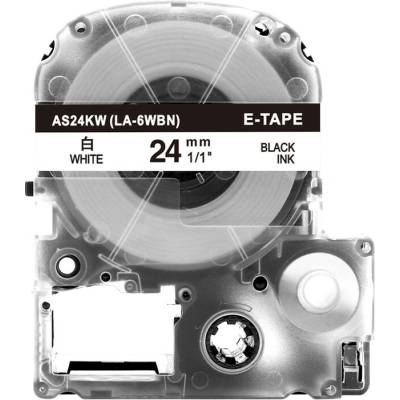 Alternatívna páska Epson AS24KW 24 mm x 8 m čierna tlač/ biely podklad