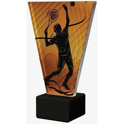 Designová skleněná trofej Tenis Výška: 15 cm Průměr: 1 cm