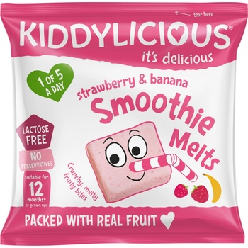 Kiddylicious ovocné polštářky z jahod a banánu 6 g