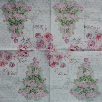 Ambiente obrúsky Vánoce v Paříži 33x33cm