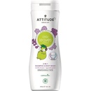 ATTITUDE Little leaves detské telové mydlo a šampón 2 v 1 s vôňou vanilky a hrušky 473 ml