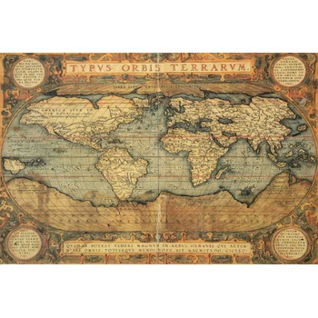 DIMEX ART s. r. o Флизелинов фототапет репродукция на стара карта ii. 375 x 250 см