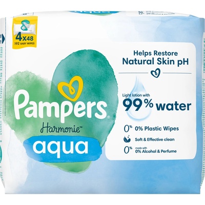 Pampers Harmonie Aqua мокри кърпички 4x48бр (81775875)