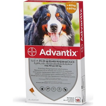 Advantix Spot On за кучета за ветеринарни цели за кучета между 40-60 kг