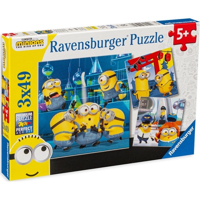 Ravensburger Пъзел Ravensburger от 3 x 49 части - Миньоните (5082)