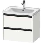 Duravit Ketho. 2 - Шкафче за умивалник 55x63x46 см, 2 чекмеджета, матово бяло K25282018180000 (K25282018180000)