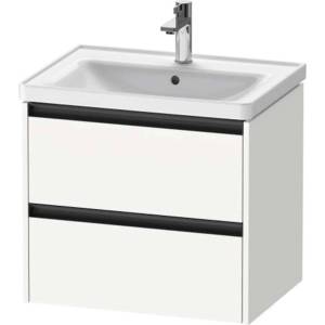 Duravit Ketho. 2 - Шкафче за умивалник 55x63x46 см, 2 чекмеджета, матово бяло K25282018180000 (K25282018180000)