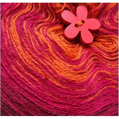 MILA OMBRE MERINO 1200m/4nitka MM068R - ČERVENÁ ZÁŘE