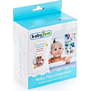 Image 1 of BabyJem Органайзер за играчки за баня BabyJem - Бял, 27 x 43 cm (469)