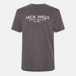 Jack Wills Мъжка тениска Jack Wills Carnaby Logo T-shirt Mens - Forged Iron
