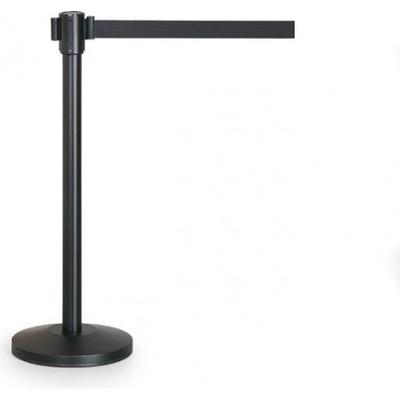 Zahradzovací stĺpik so samonavíjacím pásom, čierna/čierna