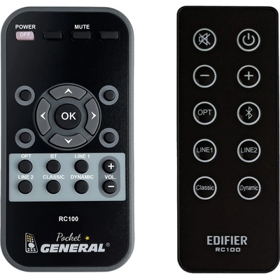 GENERAL Edifier rc10d, rc100, r2000db - дистанционно управление дубликат (rc10d, rc100, r2000db)