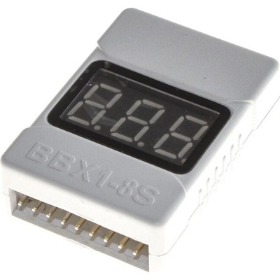 Absima LiPo alarm 2–8S – zvuková signalizácia a merač napätia