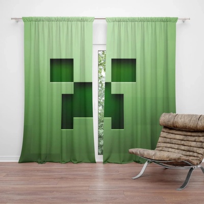 SABLIO Závěs Green Blocks: 2ks 150x250cm