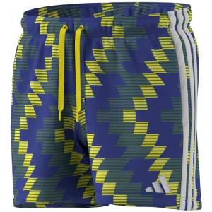 Adidas Бански гащета Adidas Football-Inspired Graphic 5´´ swimming shorts - Blue (Bright Yellow / White)