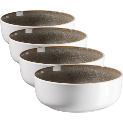 Mäser Sada hlbokých tanierov Lunaria Brown 18 cm 4 ks