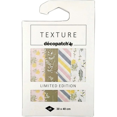 décopatch Papíry na decoupage Texture 4ks č.3 – Zboží Dáma