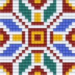 Bright Toys Мозайка с пиксели - Българска народна шевица, 24x24 пиксела - Мотив 14 (BE24014)