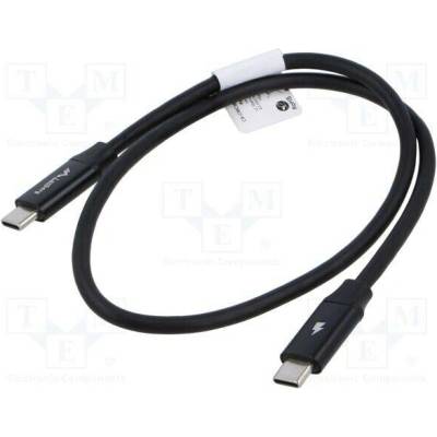 Lanberg CA-CMCM-40CU-0005-BK USB 2.0, USB C vidlice, z obou stran, zlacený, 0,5m, černý