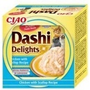 Krmivo pro kočky Churu Cat CIAO Dashi kuře s hřebenatkou 70 g