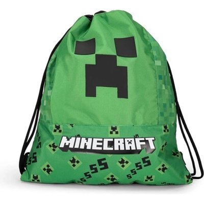 MINECRAFT Ученическа спортна торба Minecraft Pixel - Зелена (72512)