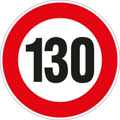 Walteco Značka rýchlosti 130km, 150x150mm, samolepka Množstvo: 1 ks , 20171