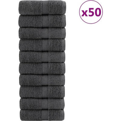 vidaXL Премиум кърпи за пране SOLUND 50 бр. Антрацит 30x30 см 600 г/м2 (137151)